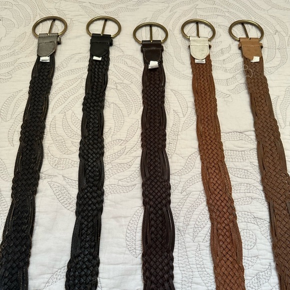 5 Woven Genuine Leather Belts (GAP Japan) - Picture 5 of 14